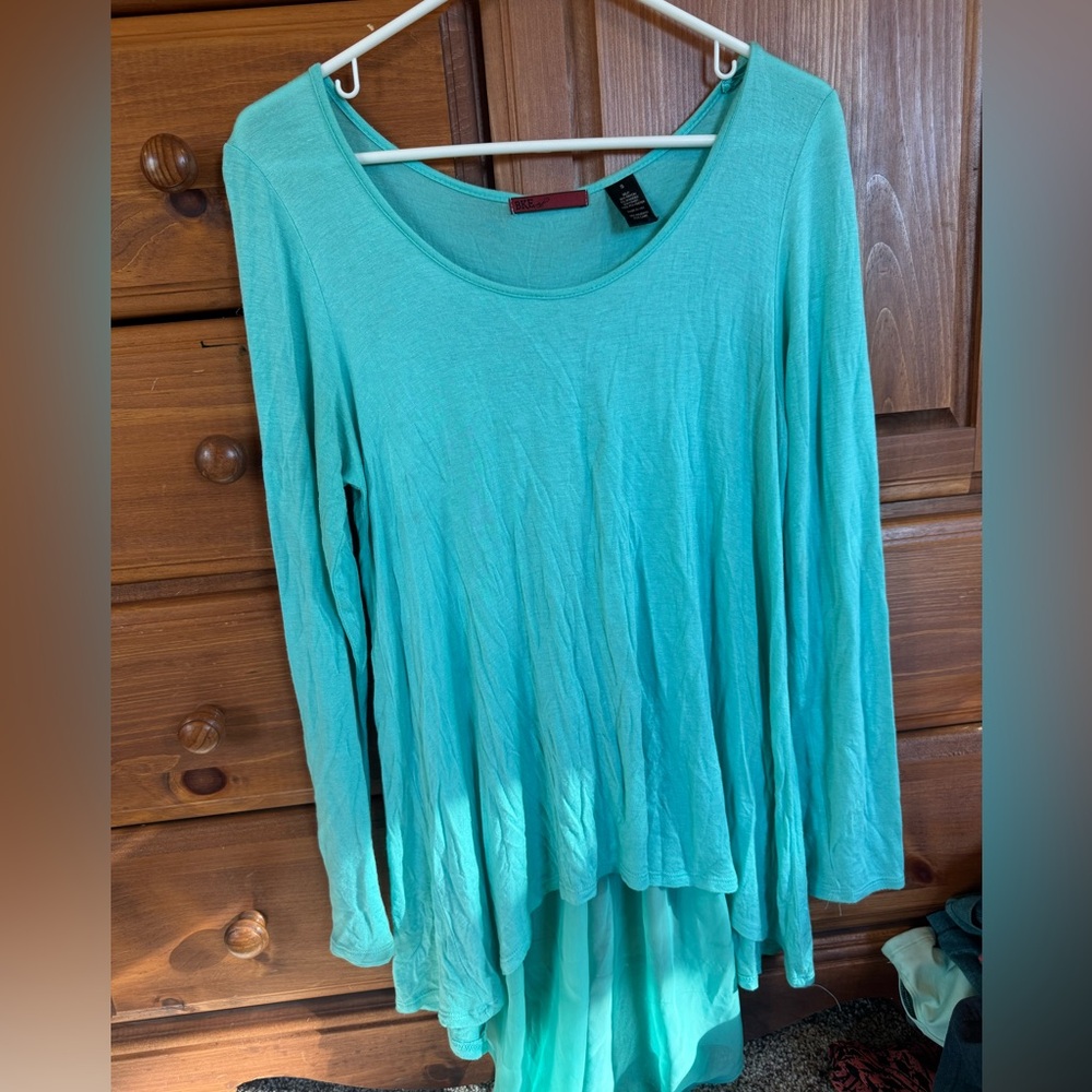 BKE Turquoise Long Sleeve Top
